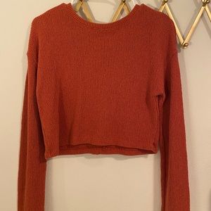 Cropped red/orange sweater